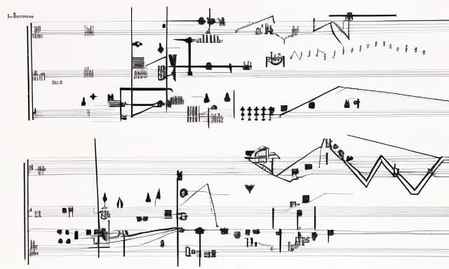 Experimental Graphic Score in Black and White