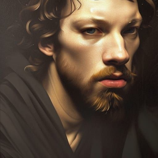 Faramir Portrait in Caravaggio Oil Painting Style