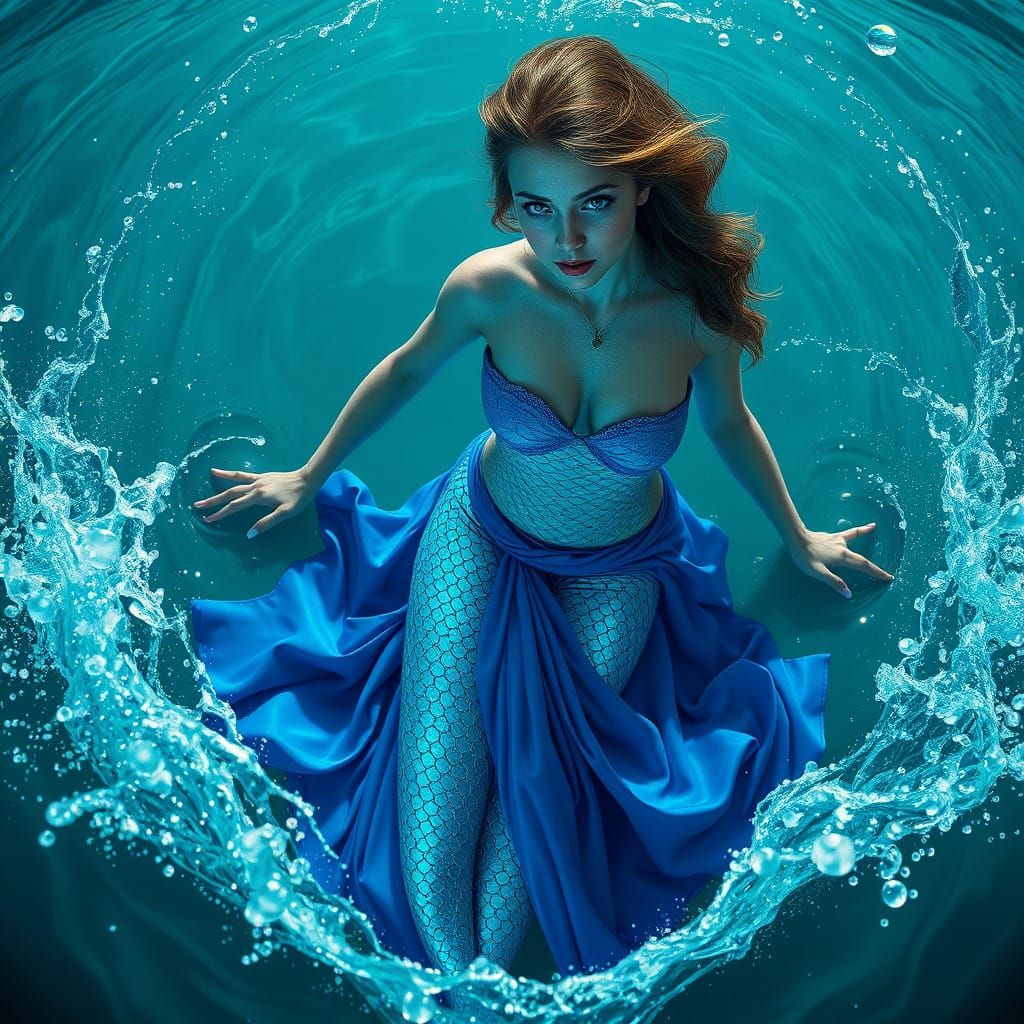 Alluring Oceanic Siren in Majestic Splendor