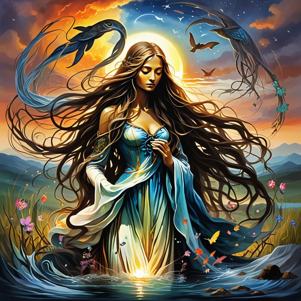 Mystical Creatures Awaken in Infinite Consciousness