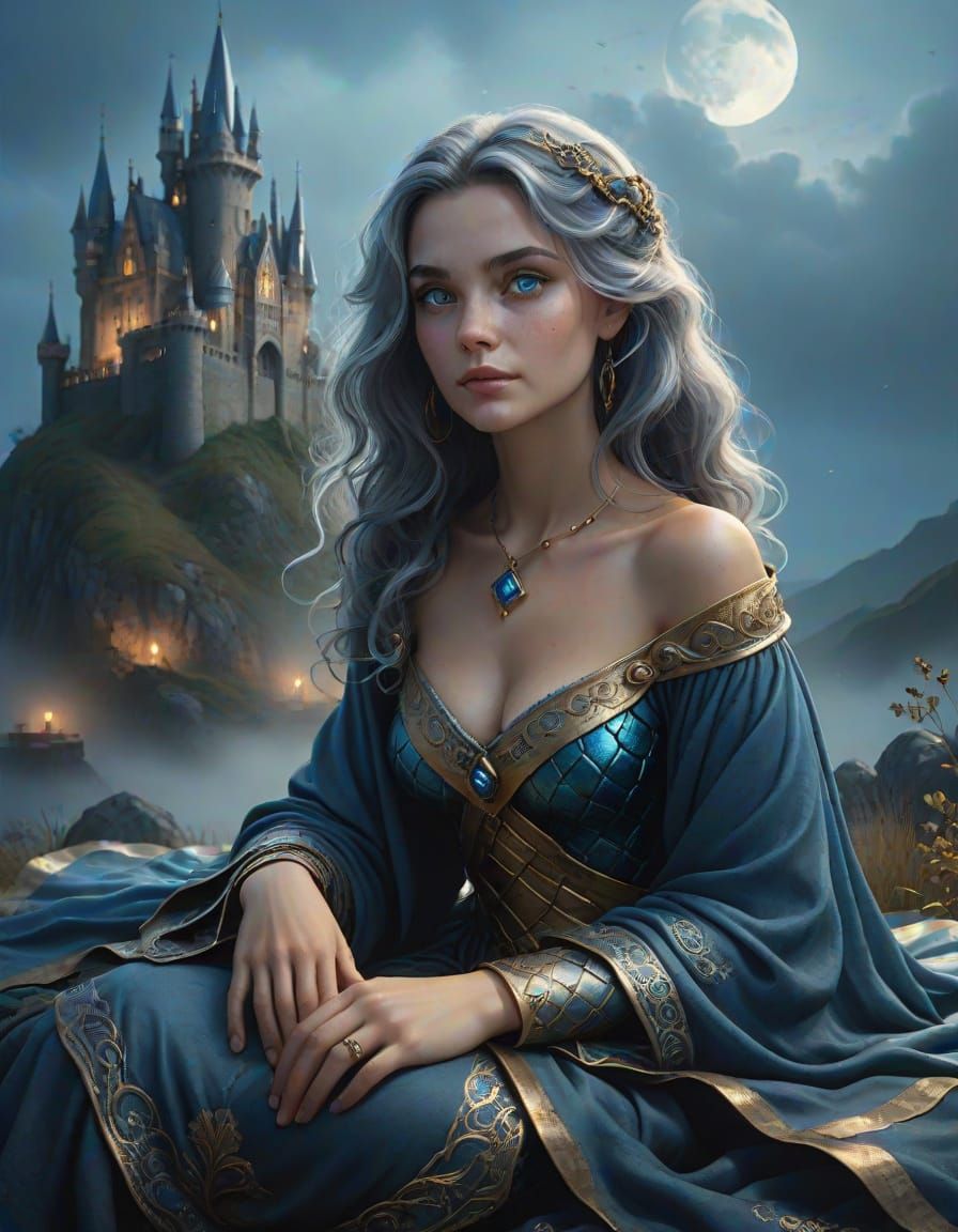 Enchanting Fantasy Portrait in Matt Cavotta Style
