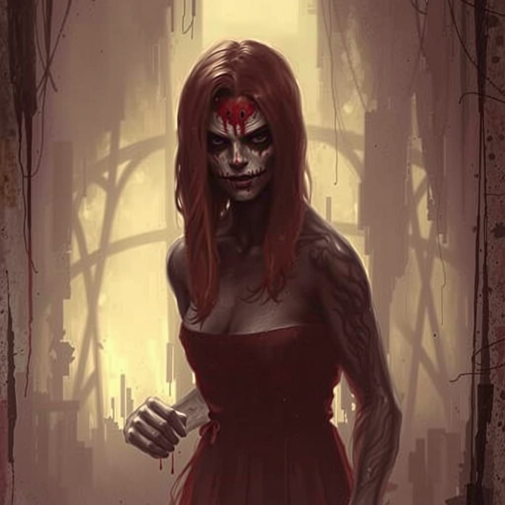 Dark Academic Portrait in Sinister Filmic Style