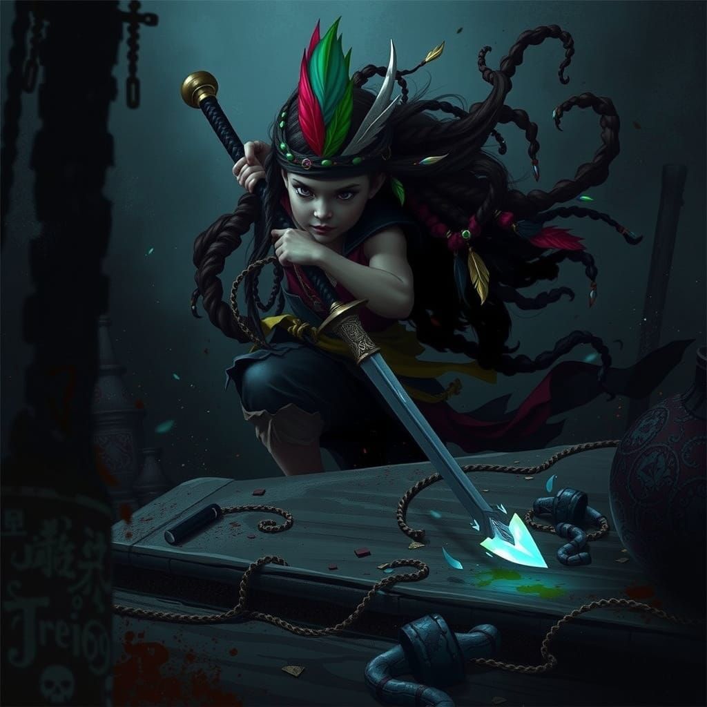 Majestic Pirate Cultivator in Vibrant, Moody Art