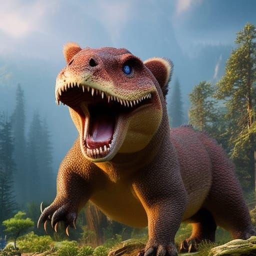 Hyperrealistic Dinosaur by Artgerm and Greg Olsen