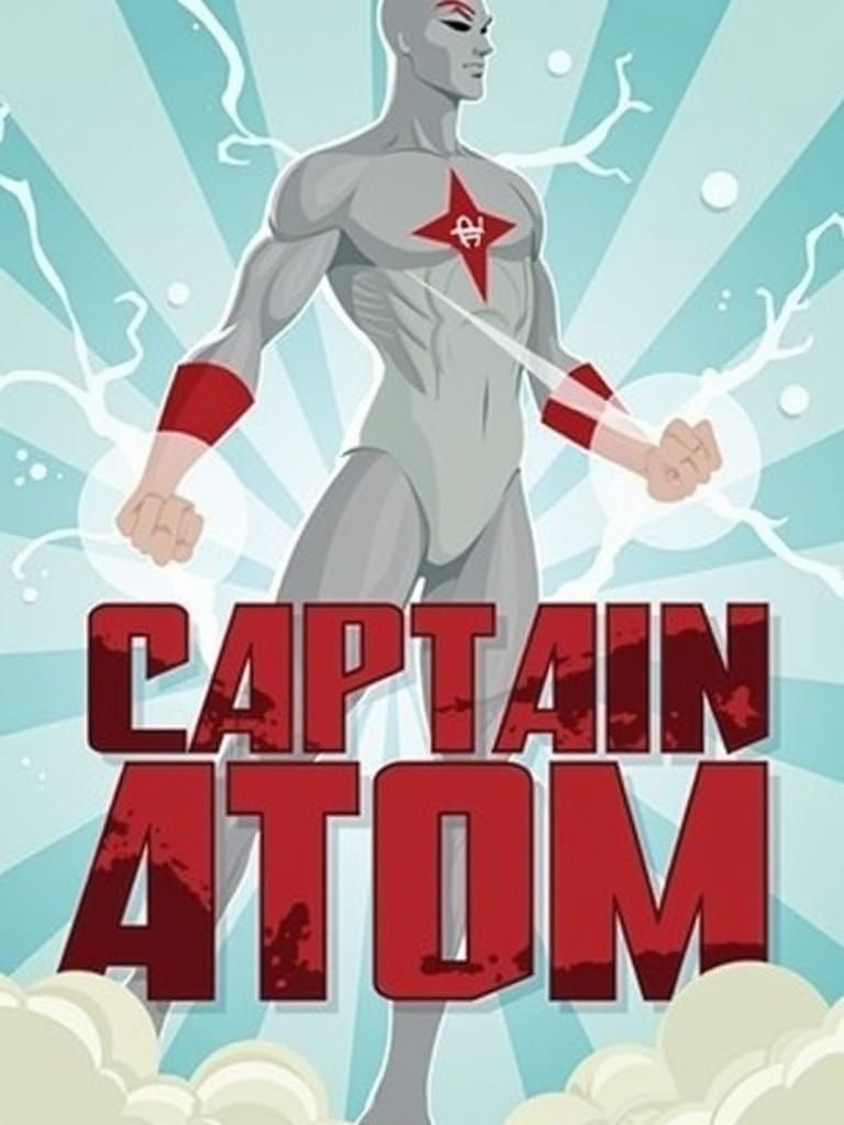 Heroic Captain Atom in Comic Book Art Style