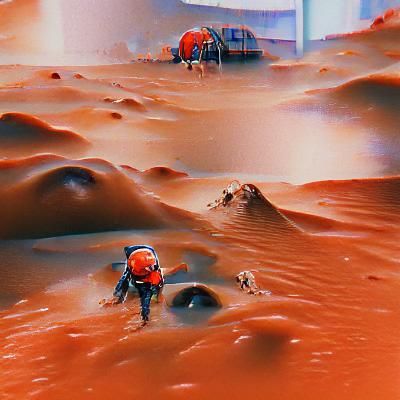 AI Generated Image of Life on Mars