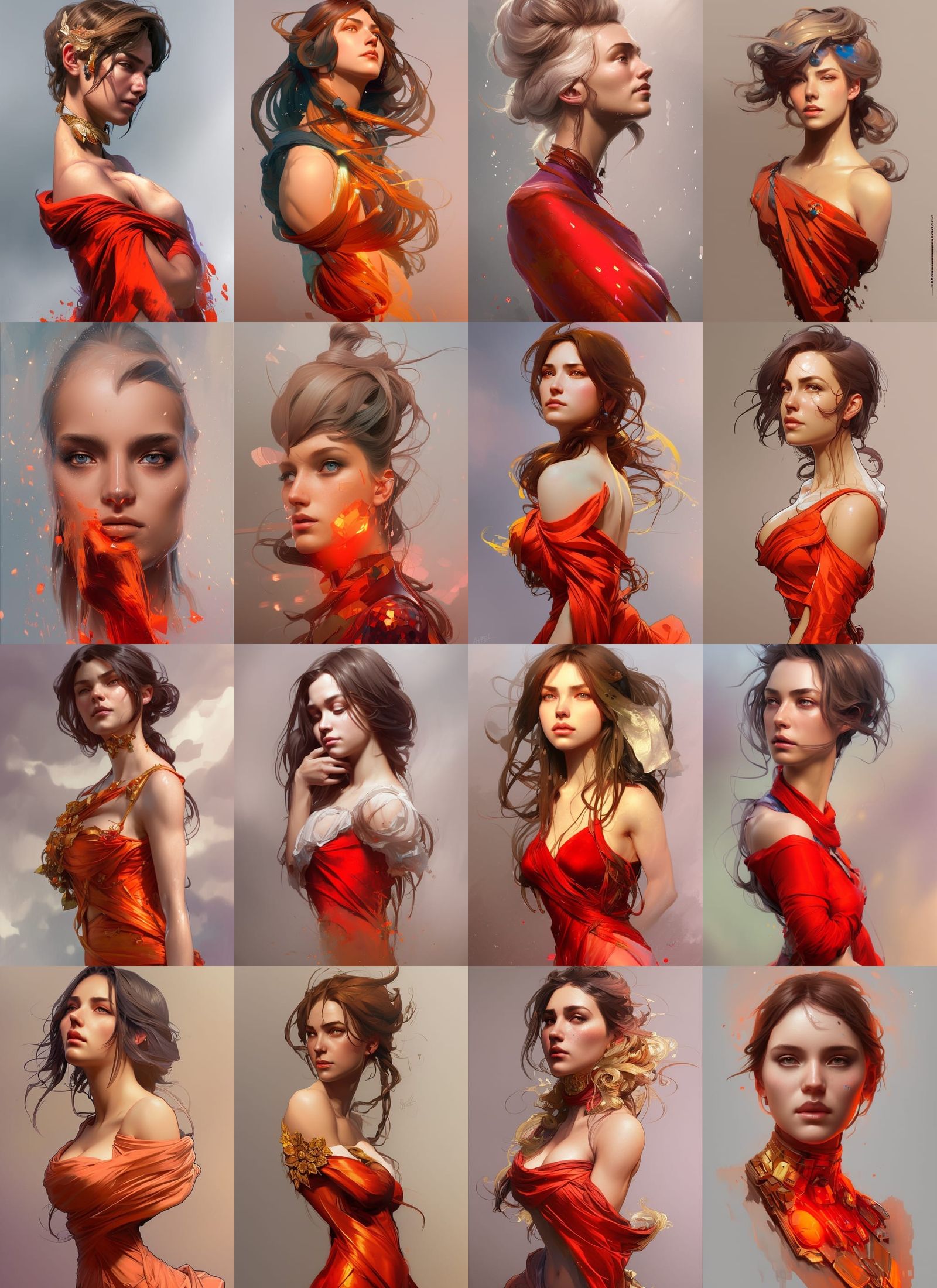 Cyborg Dragon Hunter Portrait in Hyperdetailed Style