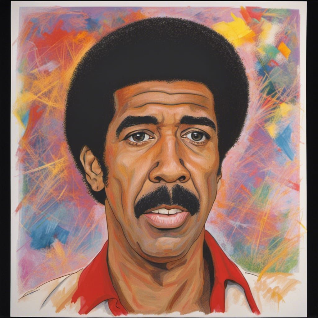 Richard Pryor Portrait in Naturalistic Style
