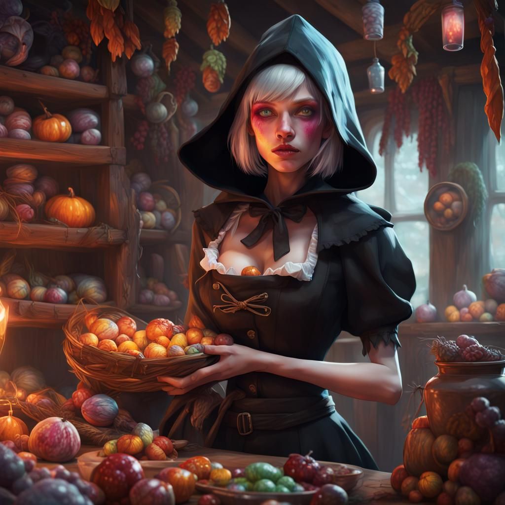 Hansel and Gretel Feast on the Witch