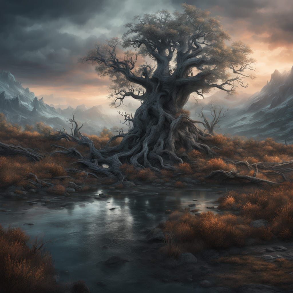 Twisted Tree in Mysterious Lagoon