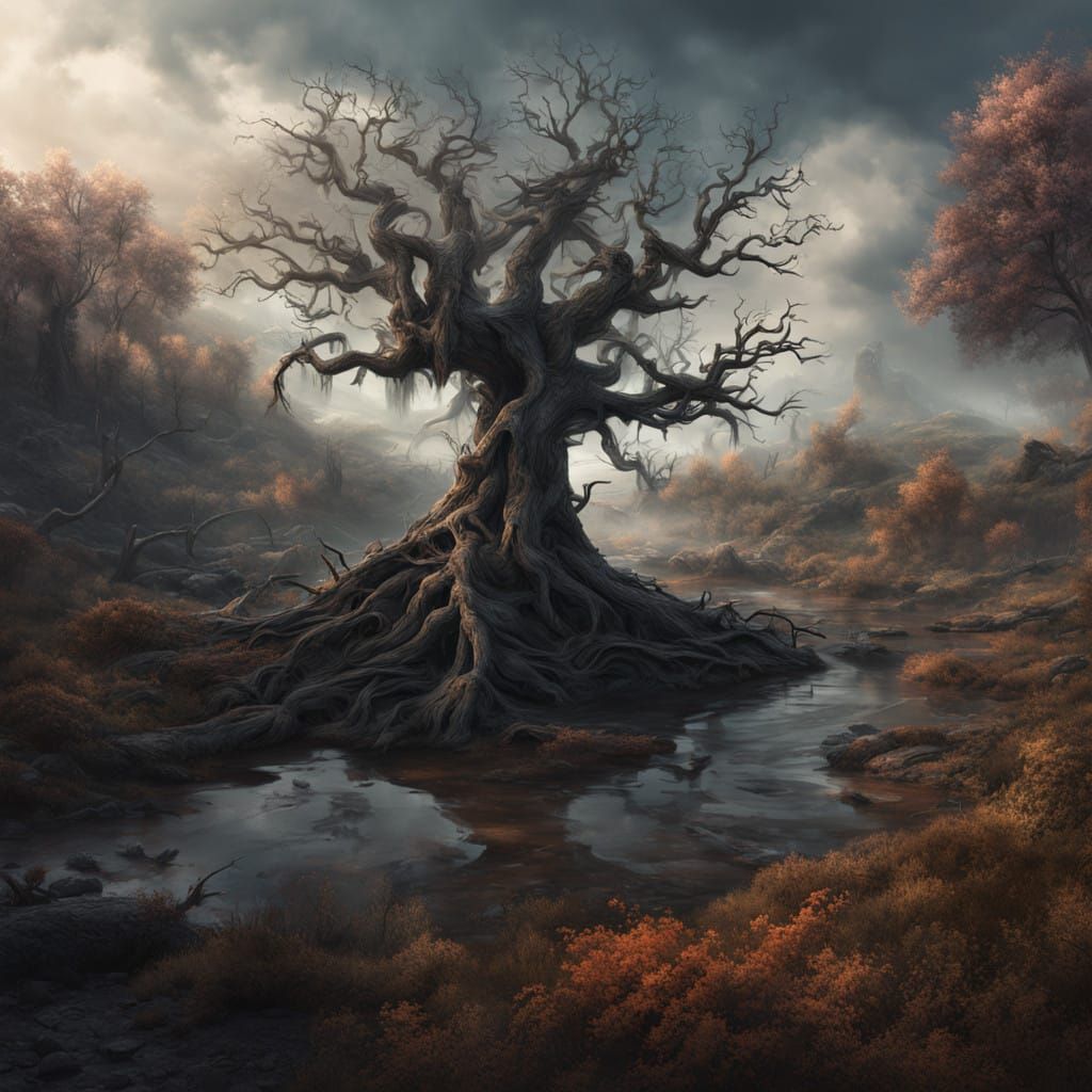 Ethereal Twilight on a Lonely Lagoon