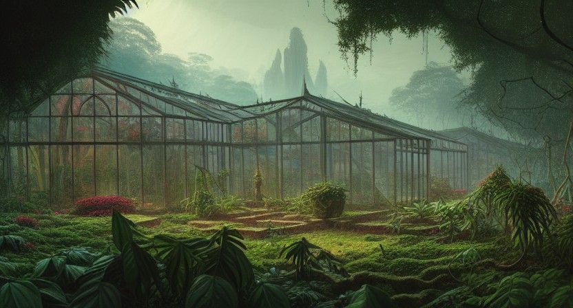 Sinister Greenhouse: Exotic Plants in an Eldritch Jungle