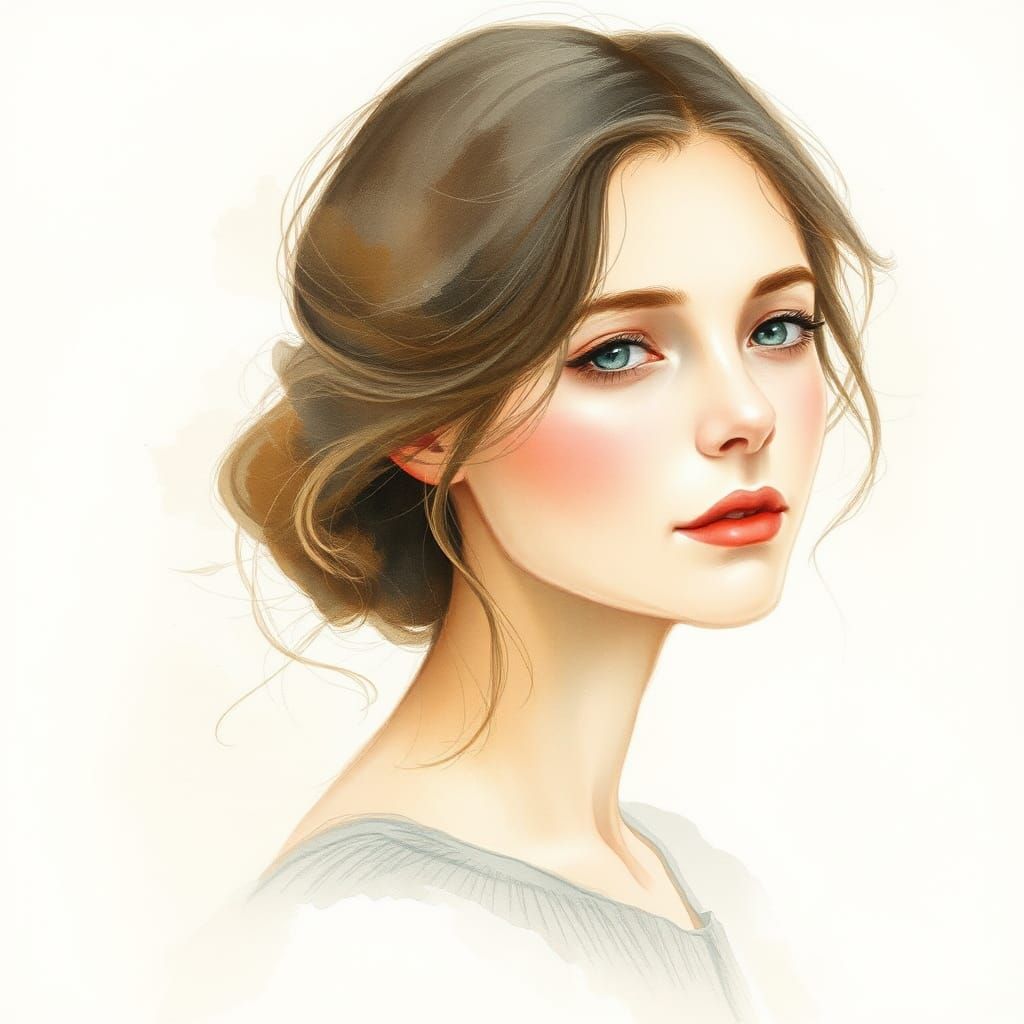 painting a watercolor portrait