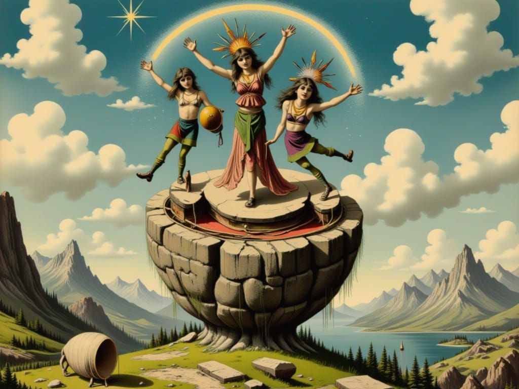 Klabauter Girls Dance on Levitating Monolith