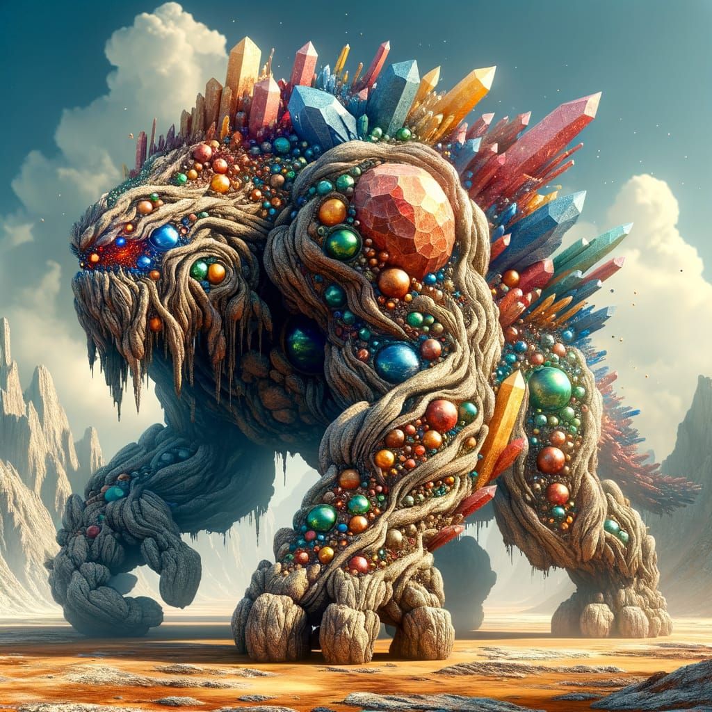 Earthshaker: A Colossal Crystal-Adorned Earth Being