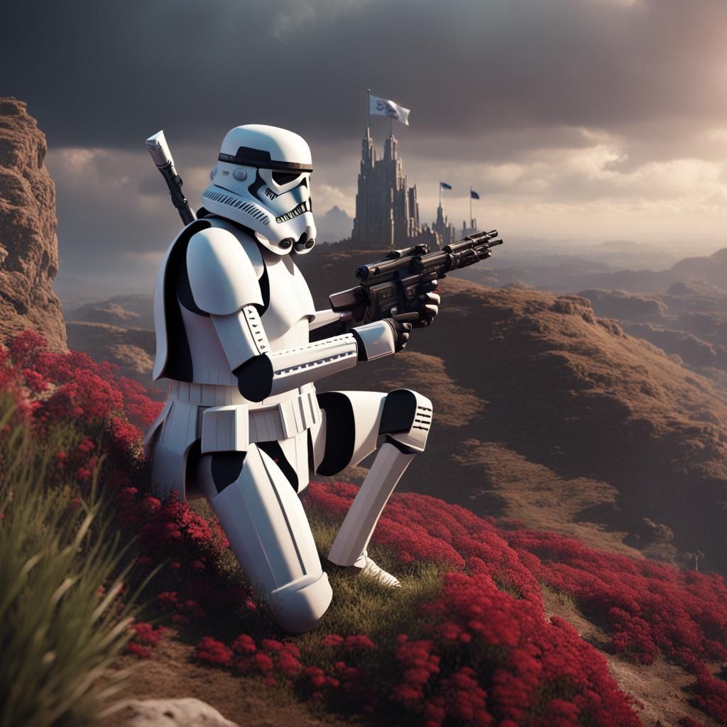 Stormtrooper Plants Flag: Imperial Conquest in Matte Paintin...