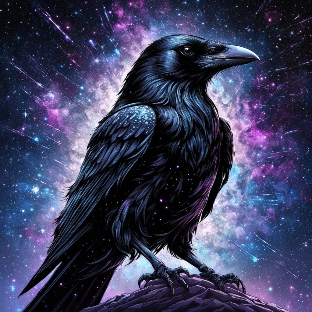 Cosmic Crow in Stellar Constellation