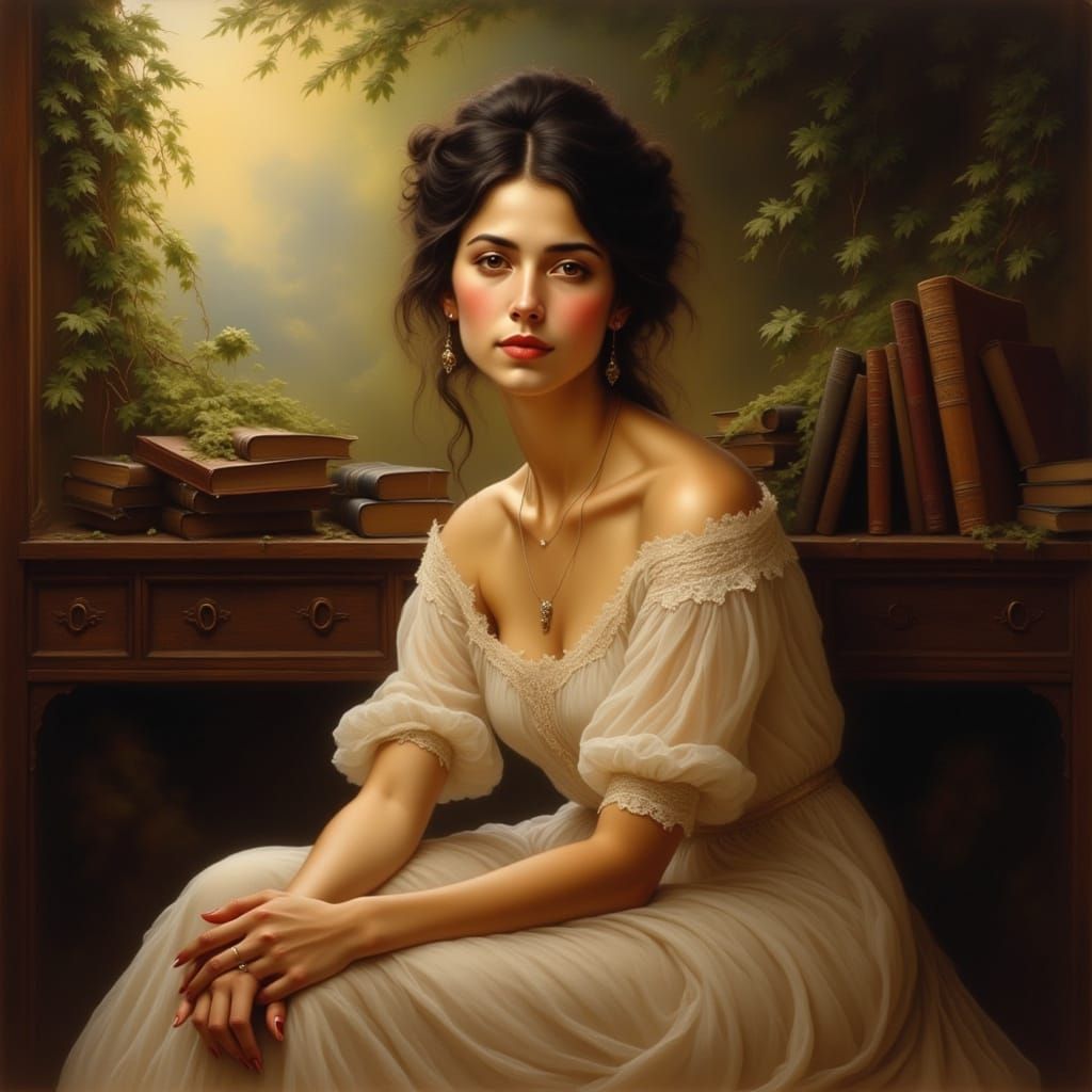 Enigmatic Woman in Soft Focus