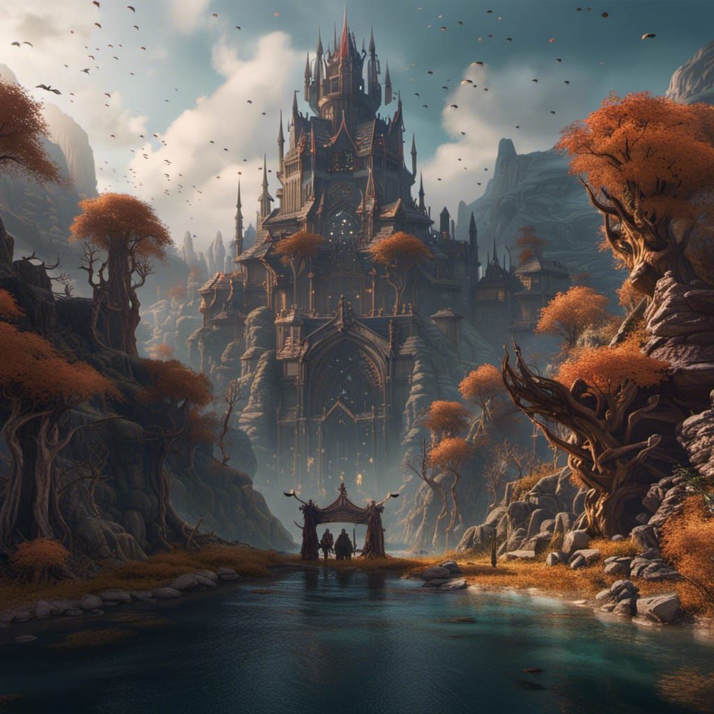 Freyfaxi: Detailed Matte Painting in Deep Color