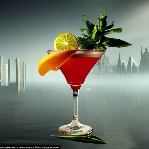 Epic Fruity Cocktail: Digital Matte Painting