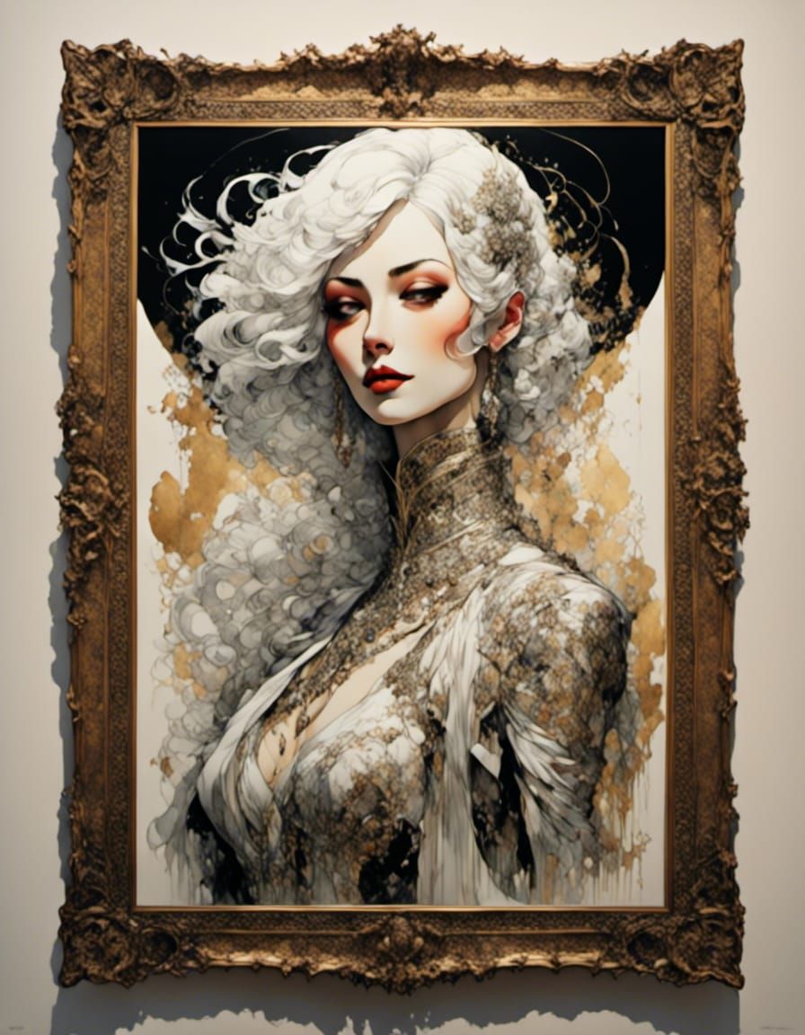 Art Deco Magazine Cover: Aristocratic Woman Portrait