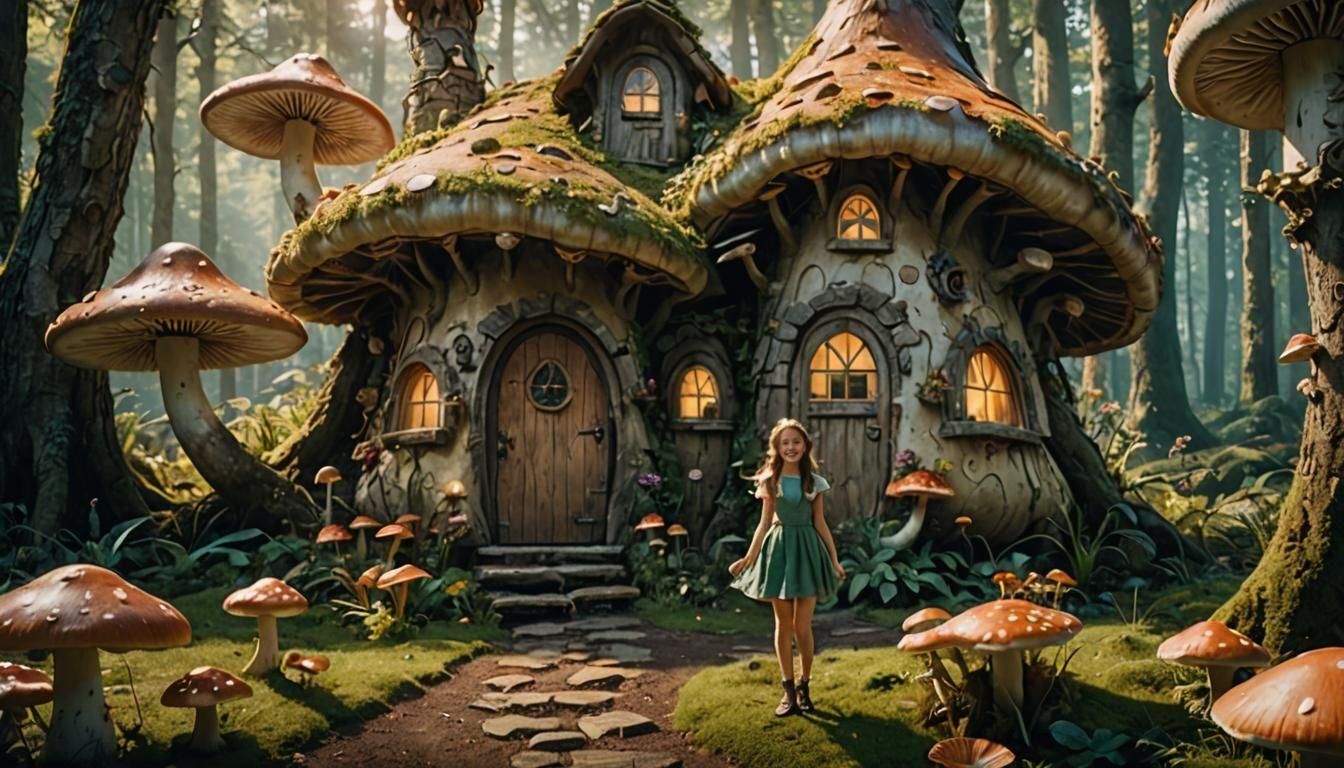 Happy Fairy in Enchanted Forest Film Still