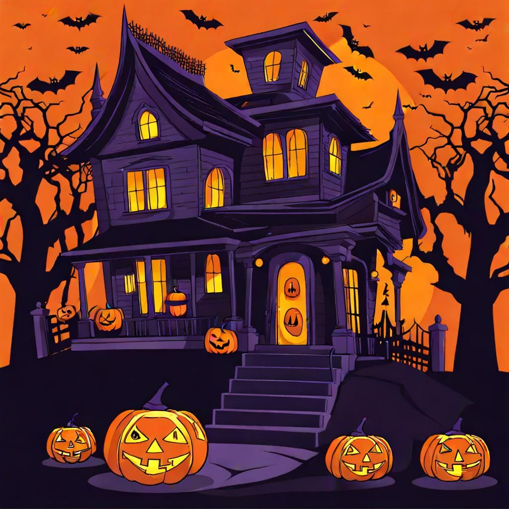 Minimalist Halloween Scene