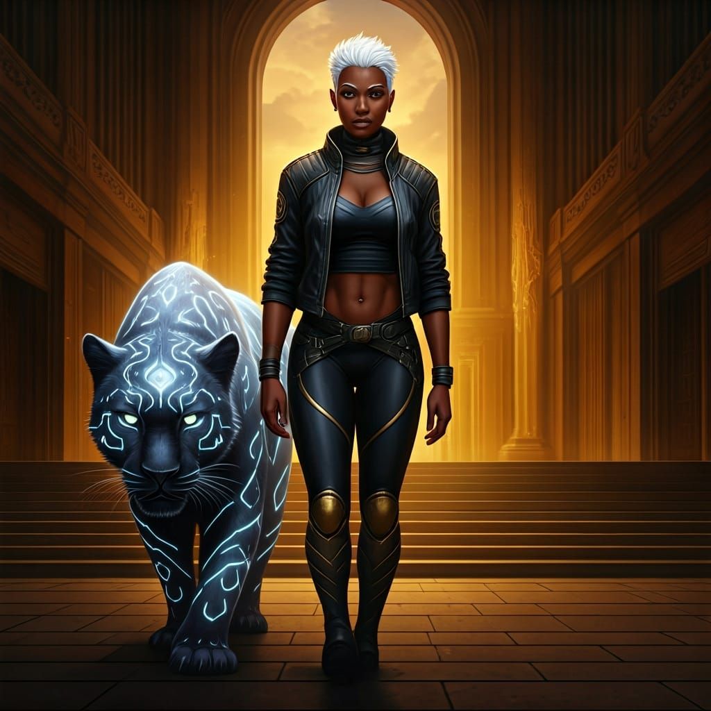 Kymera and Panther in Krakoa: Digital Painting