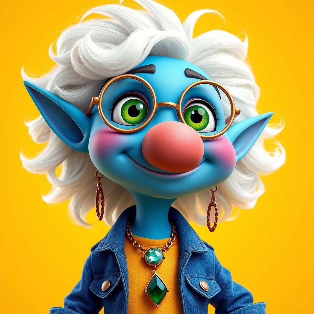 Whimsical Steampunk Character in Vibrant Colors