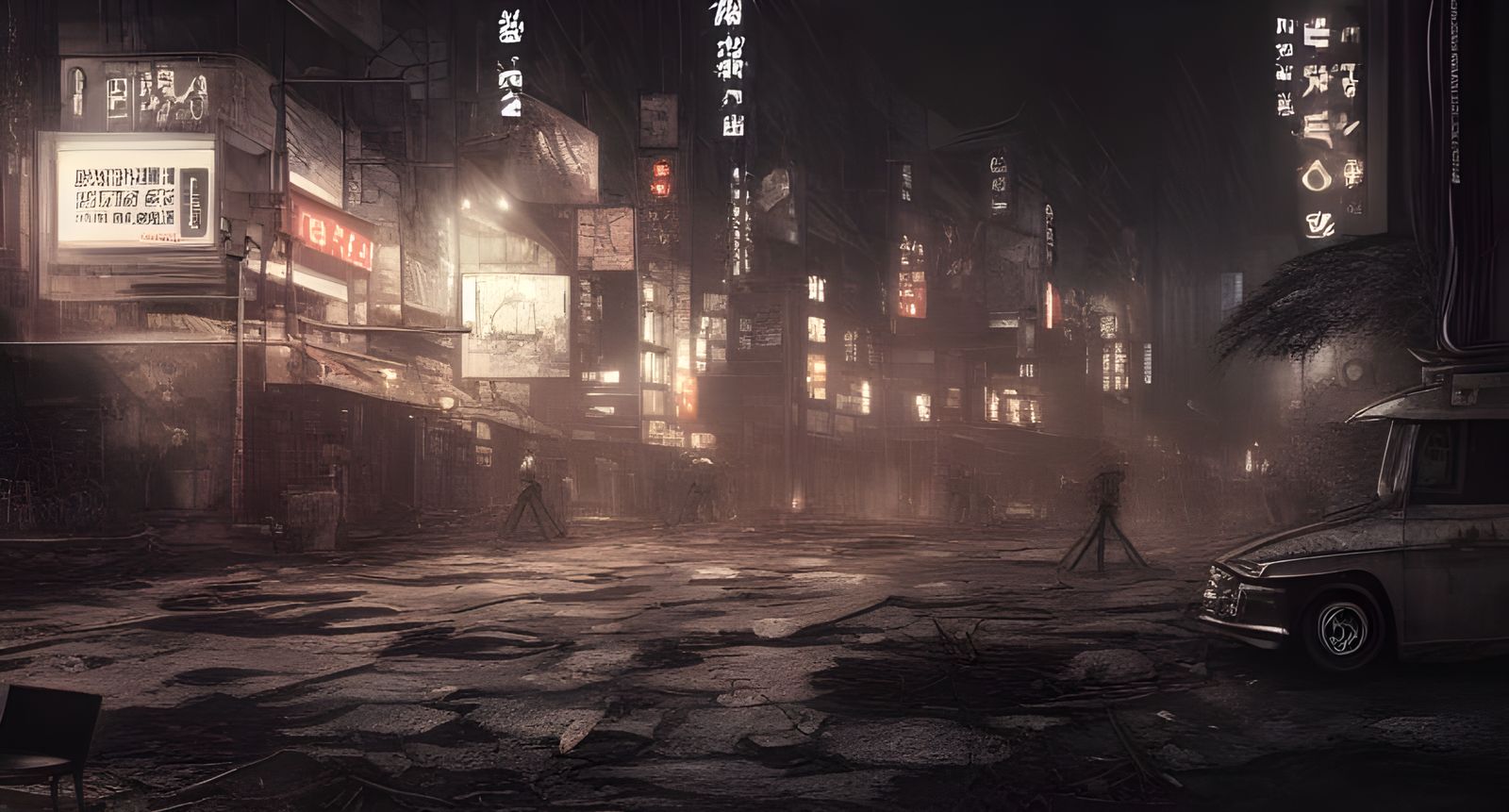 Eerie Post-Apocalyptic Tokyo in Hyper-Realistic Detail