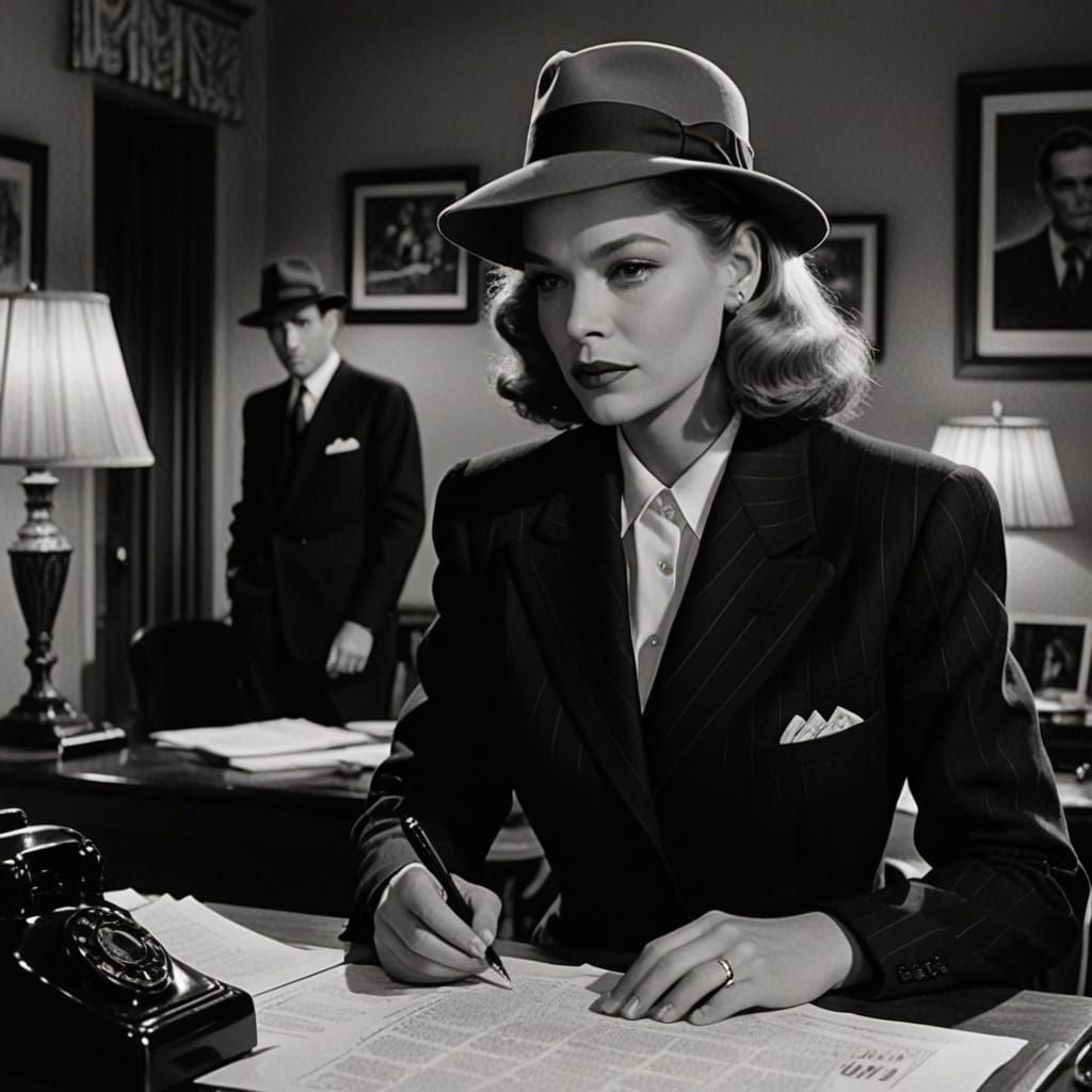 Classic Film Noir Cinematic Still