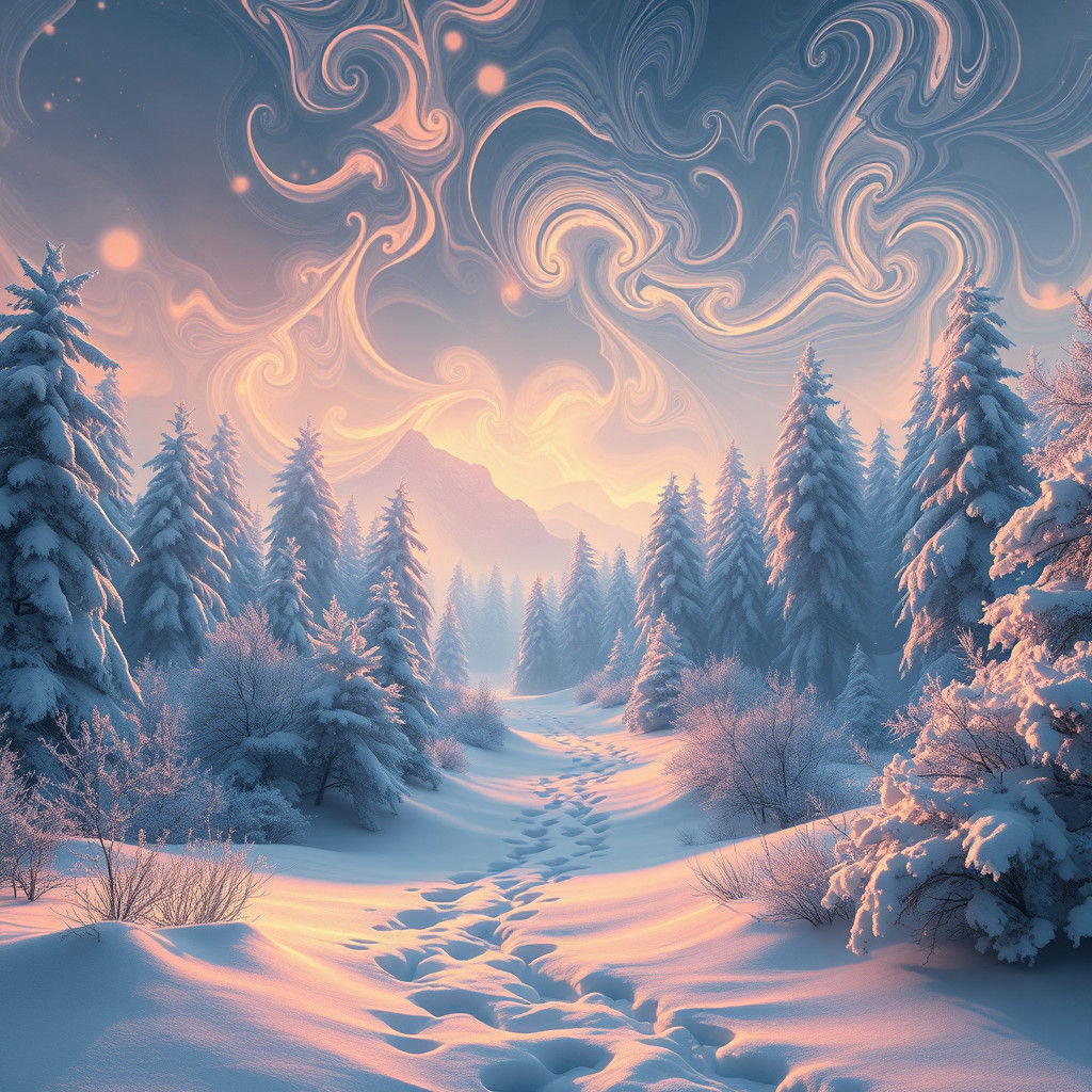Magical Winter Wonderland Matte Painting