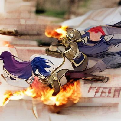 Fiery Emblem Design with Intricate Flame Details