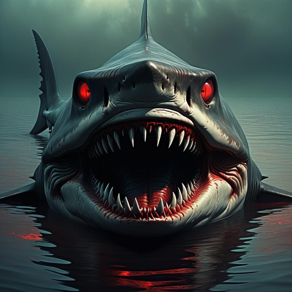 Devil Shark in Dark Fantasy Style