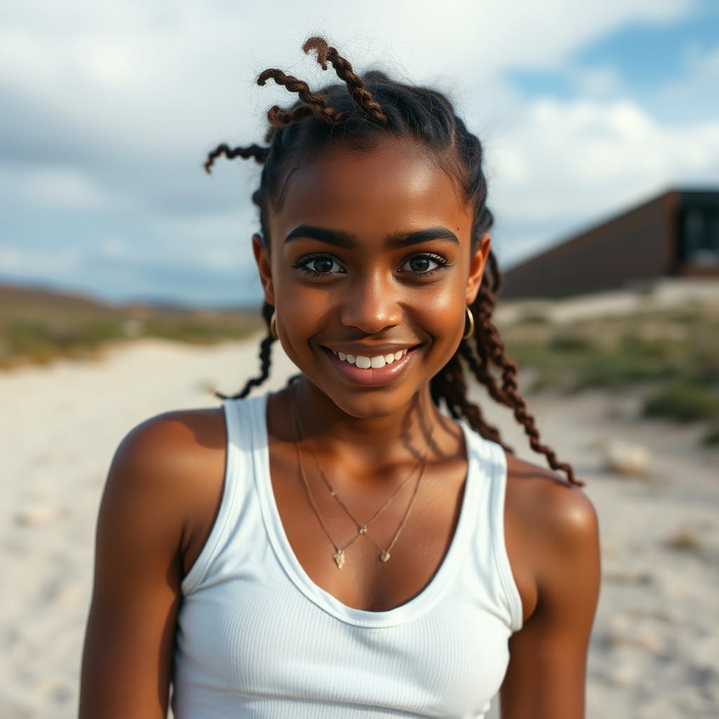 A Cheerful Face with a Lively Booty