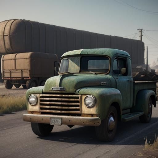 Classic 50's Truck in 3D Game Style