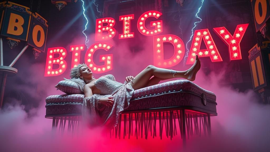 Mystical Performer on Bed of Nails in Fantasy Setting