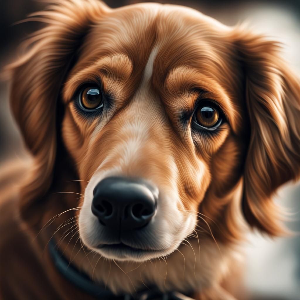 Hyperrealistic Cute Dog with Intricate Details