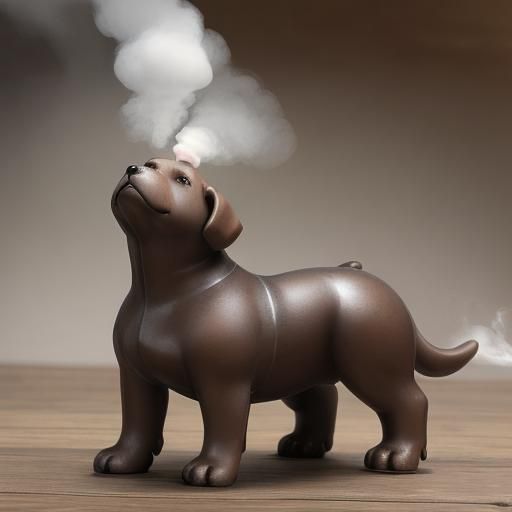 Steampunk Puppy Dreamscape: A Mechanical Marvel