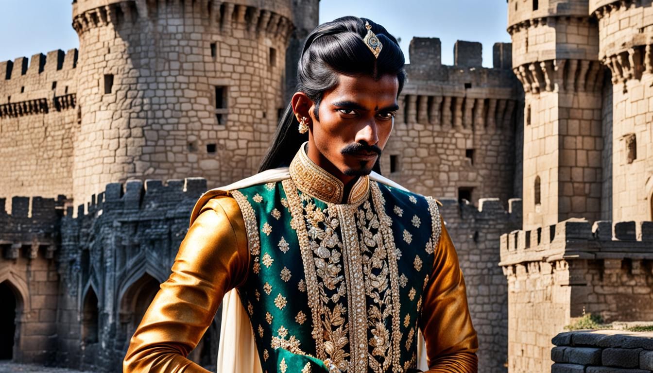 Homeless Teen in Royal Attire Inside Castle