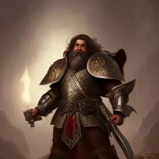 Hyperdetailed Dark Fantasy Dwarf King in Intricate Armor