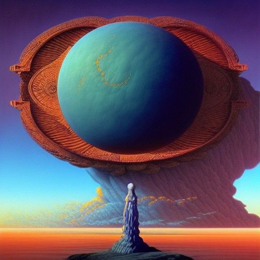 Celestial Figure in Hyperdetailed Digital Art Style