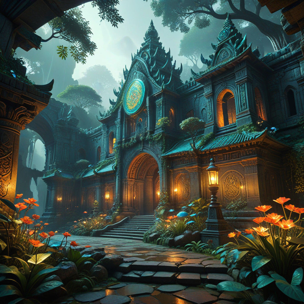 Enchanted Garden of the Buddhist Flower of Life