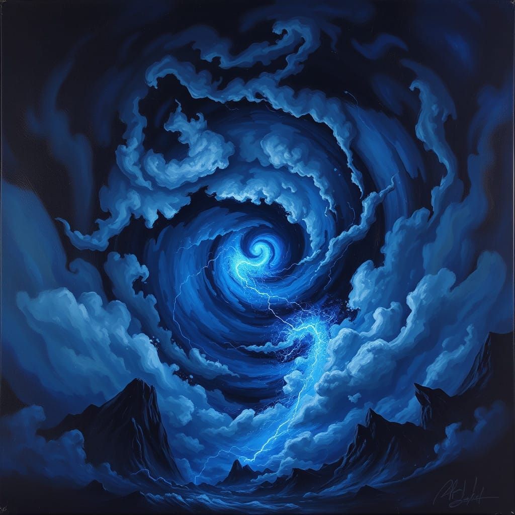 Dark Cosmic Vortex in a Francis Bacon-Inspired Aesthetic