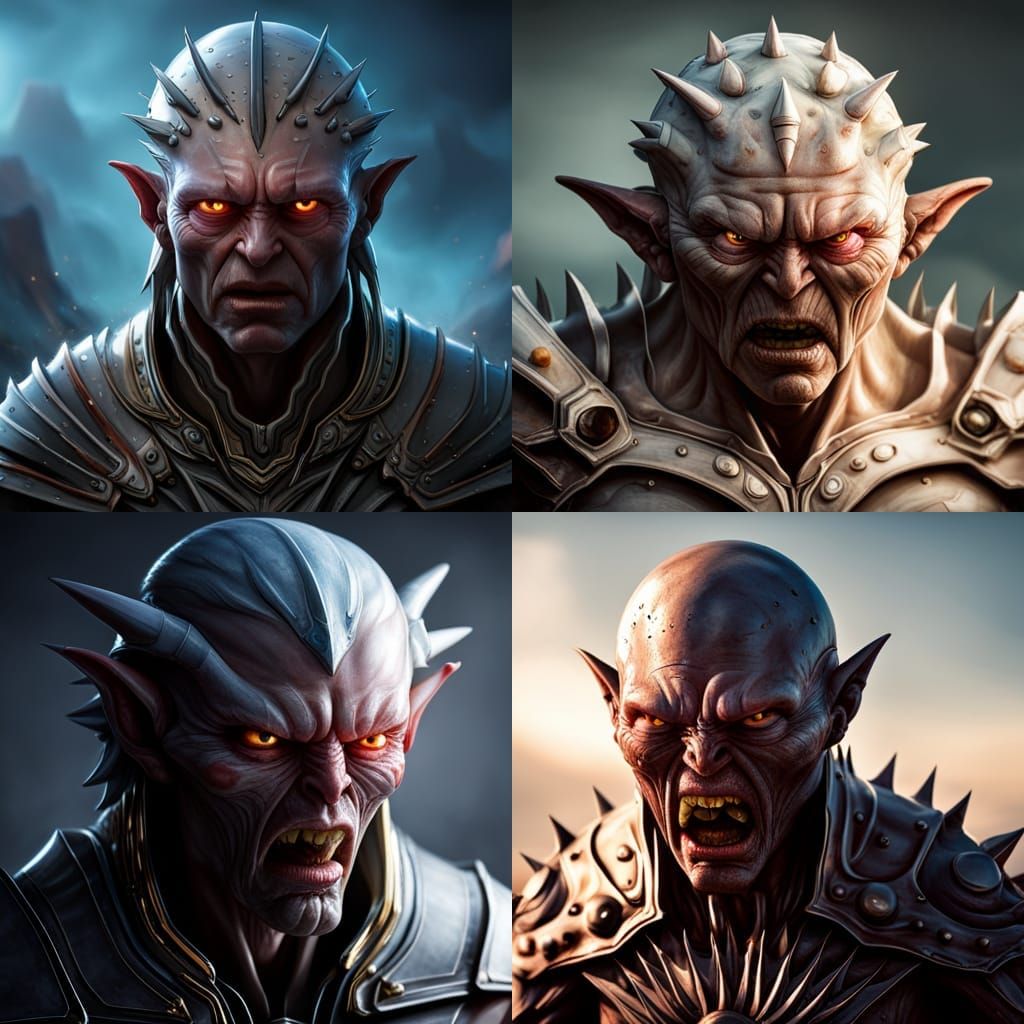 Fearsome Alien Warrior Portrait in Photorealistic Style