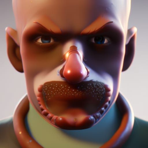 Hyperrealistic Pretzel Human Portrait in Unreal Engine