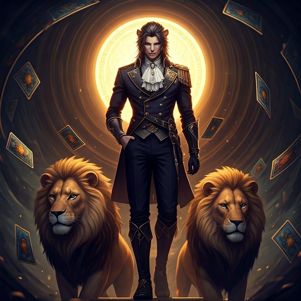 Victorian Lion Tamer in Anime Style