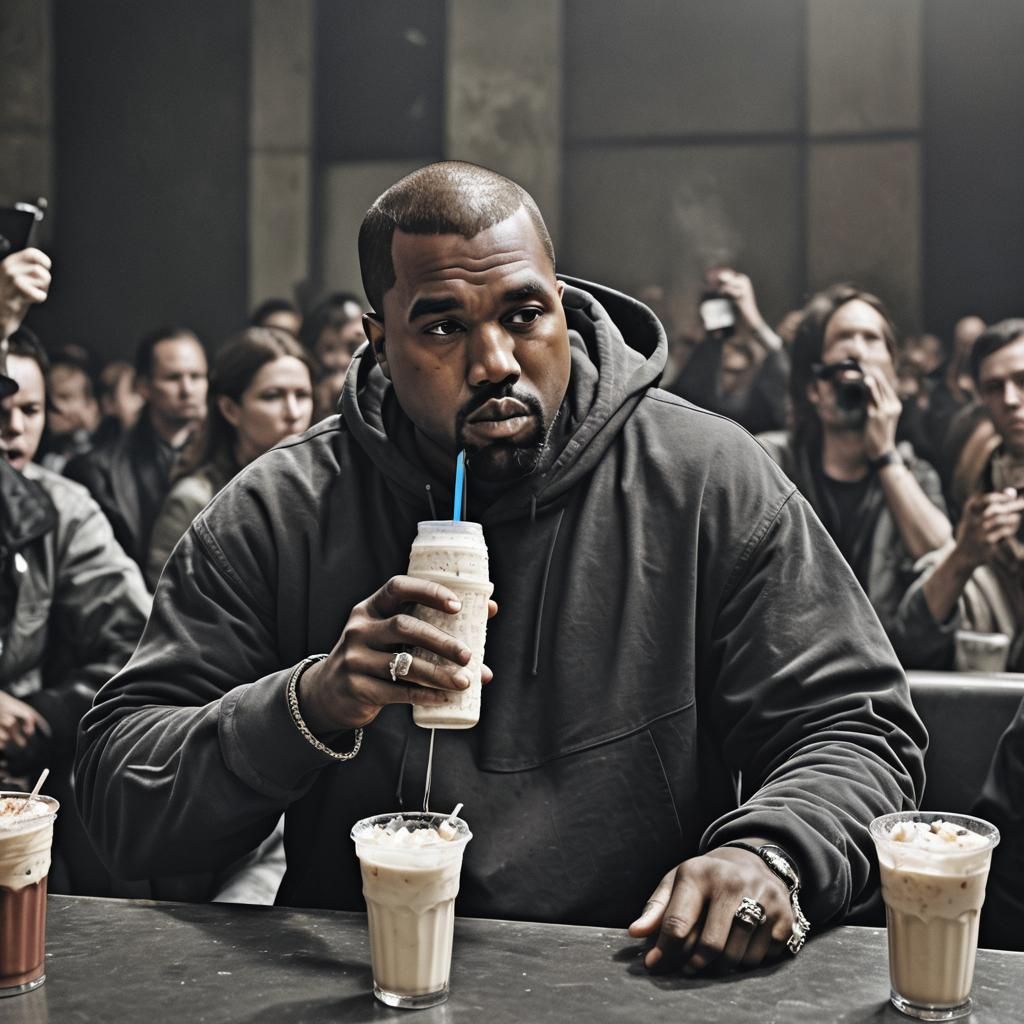 Kanye West and the Grimace Shake