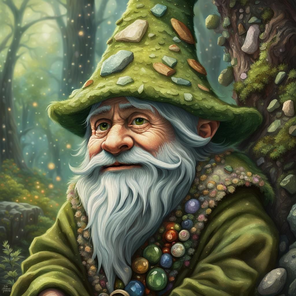Gnome Portrait in Ethereal Fantasy Style