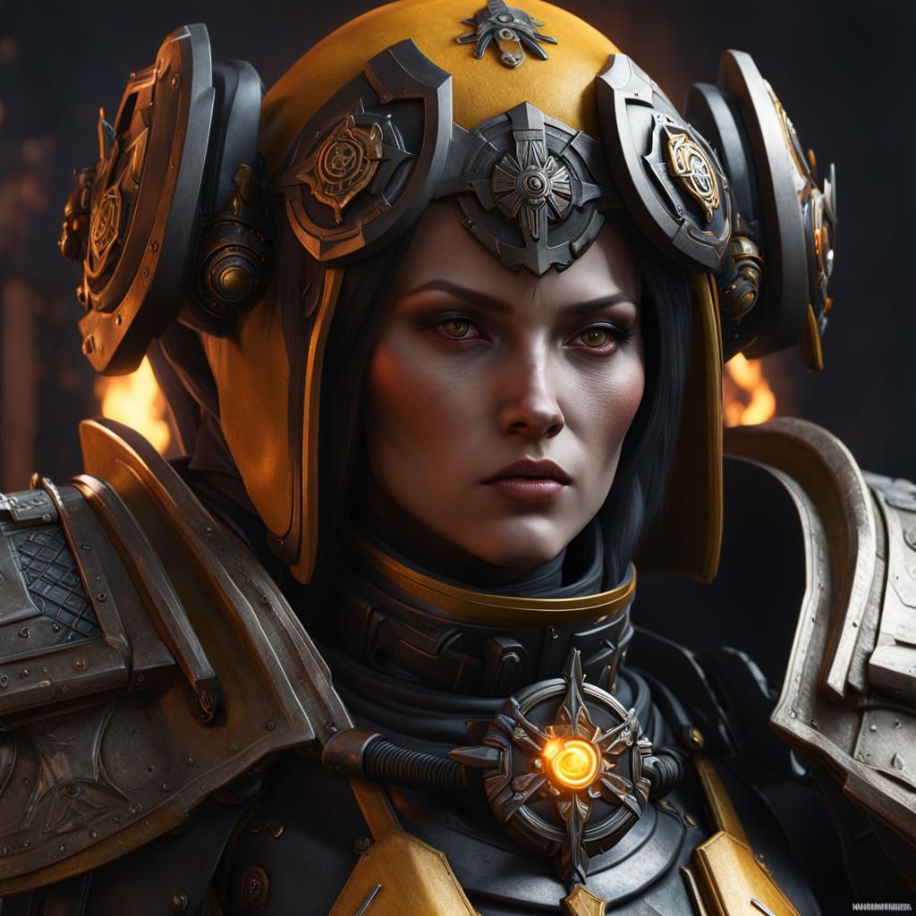 Female Psyker in Warhammer 40k Style